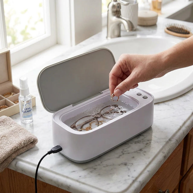 Mini Ultrasonic Cleaner - Glasses, Jewelry & Pacifier Cleaning Tool