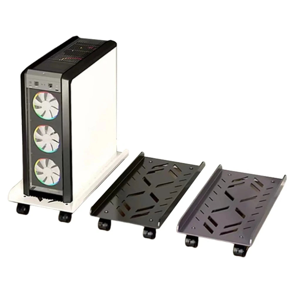 Adjustable Under-Desk CPU Stand for PC Tower Storage & Airflow