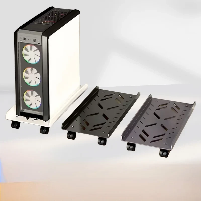 Adjustable Under-Desk CPU Stand for PC Tower Storage & Airflow