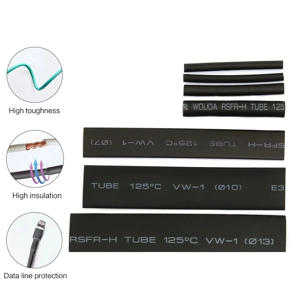127-Piece Heat Shrink Tubing Assortment Kit - Waterproof Electrical Sleeving