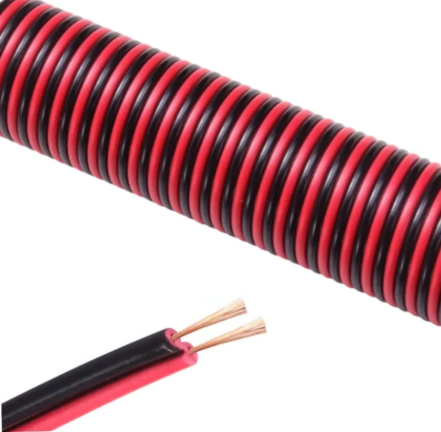 22 AWG 2-Pin Extension Cable for 12V/24V LED Strips - 5m to 30m