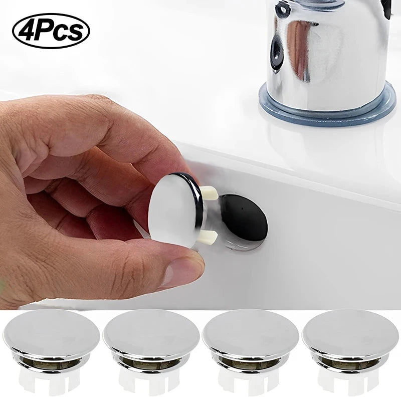 4-Pack Sink Overflow Ring Cover - Bathroom & Kitchen Basin Trim
