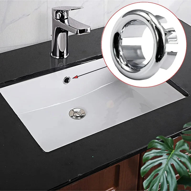4-Pack Sink Overflow Ring Cover - Bathroom & Kitchen Basin Trim