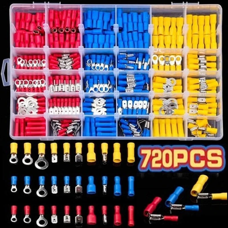 Cable Lugs Assortment Kit - Insulated Crimp Terminal Connectors