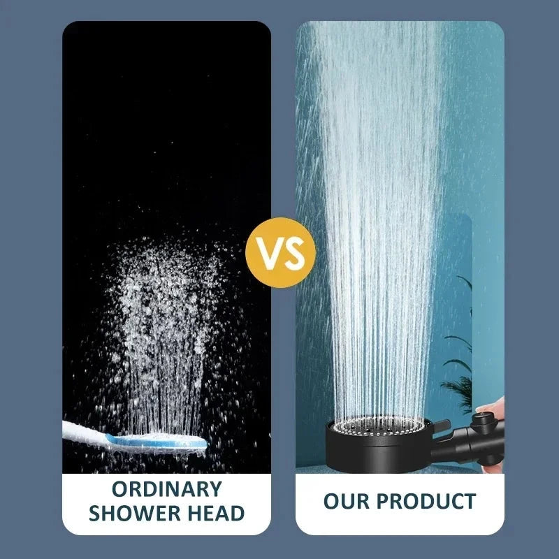 5-Mode High Pressure Shower Head Set with Hose - Water Saving