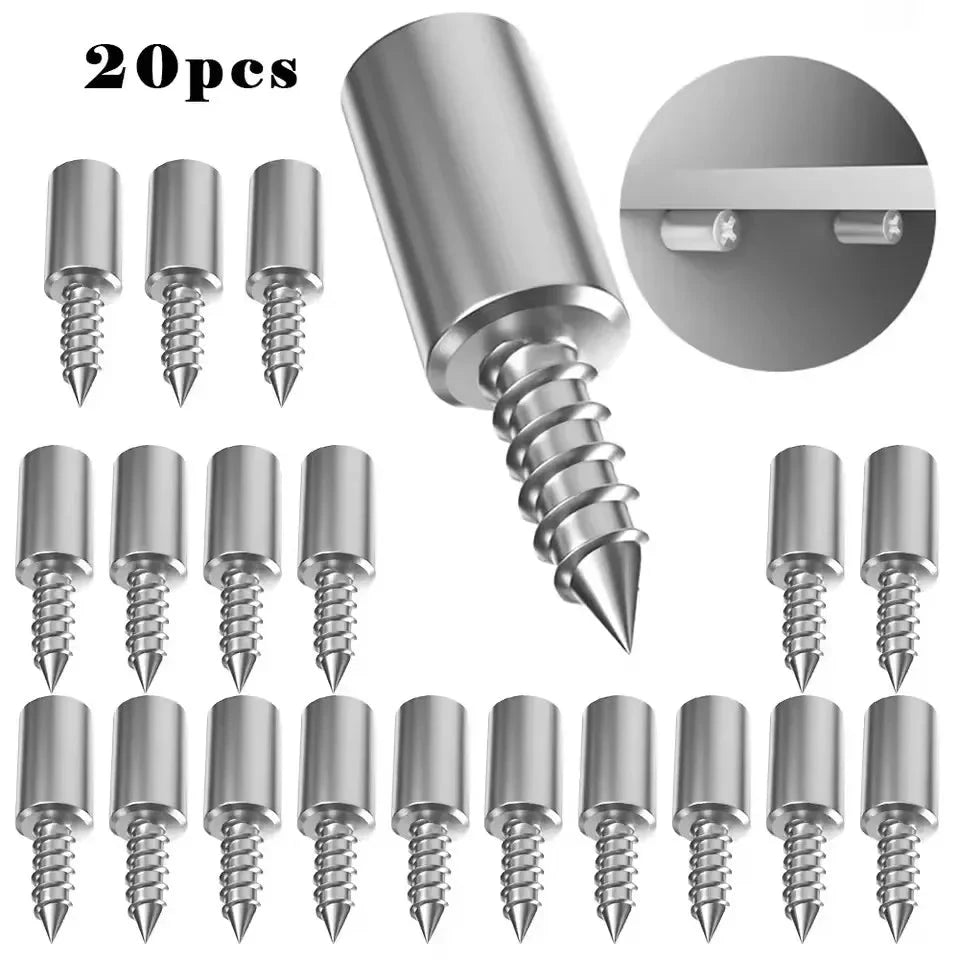 20-Piece Self-Tapping Cabinet Shelf Support Screws for Wood Furniture