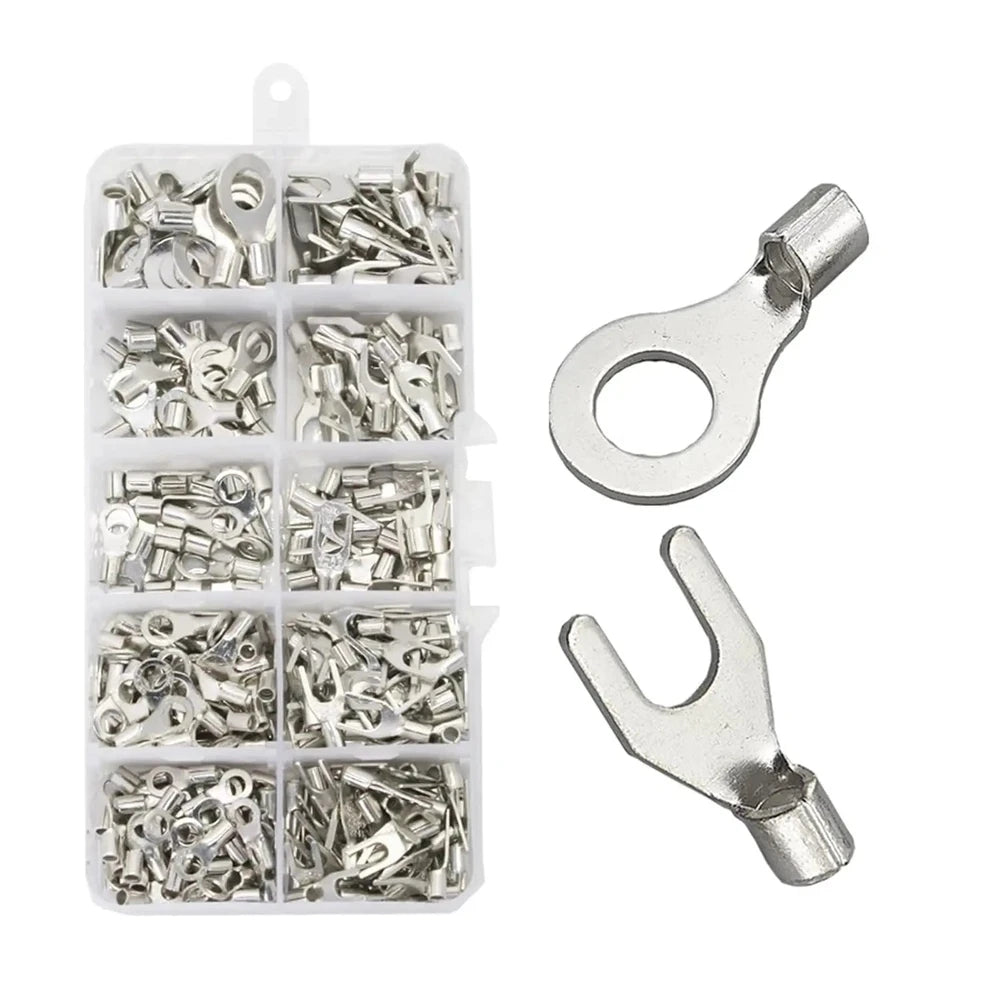 Brass Terminal Assortment Kit - Crimp Spade, Ring & U-Type Connectors