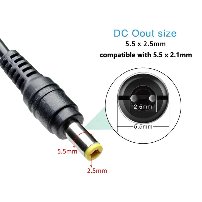 Adjustable AC-DC Power Adapter - Universal Voltage with Display