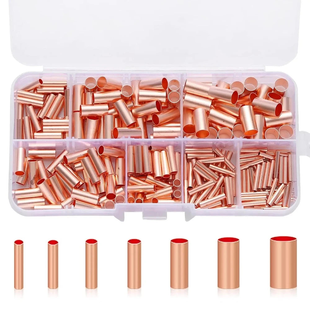 250-Piece Copper Wire Ferrule Kit - 7 Sizes Crimp Connectors