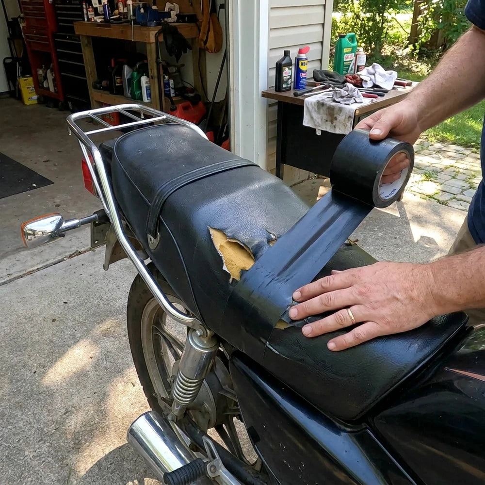 Black Cloth-Based Leather Repair Tape for Furniture &amp; Car Seats