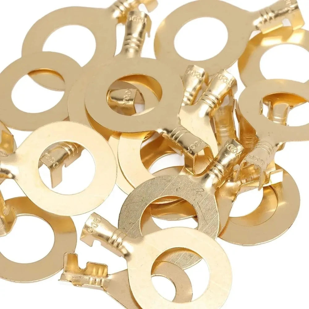 150-Piece O-Type Ring Terminal Set - Copper Crimp Connectors, 6 Sizes