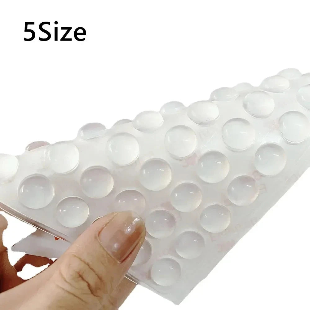 100-Pack Self-Adhesive Silicone Door Stoppers & Cabinet Bumpers