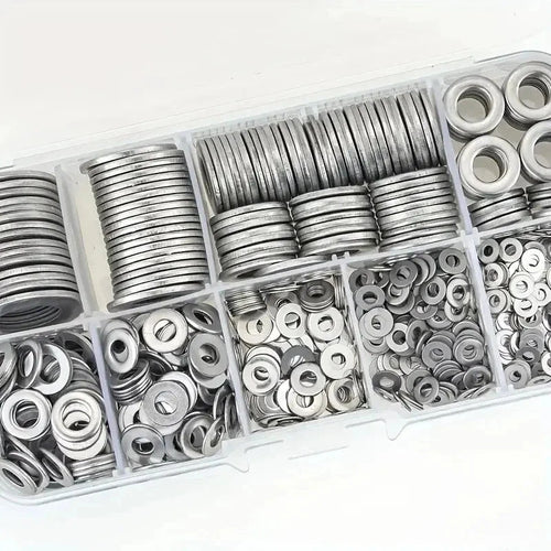 304 Stainless Steel Flat Washer Set - 360 or 580 Pieces