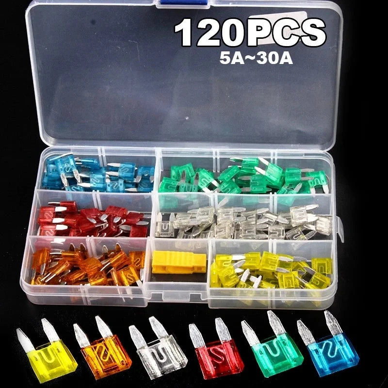 Assorted Automotive Fuse Kit - Low Profile Blade Fuses, Multiple Sizes