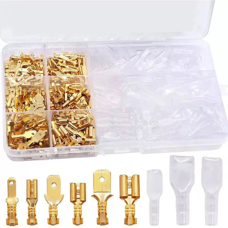 270-Piece Insulated Wire Connector Kit – Male & Female Spade Terminals