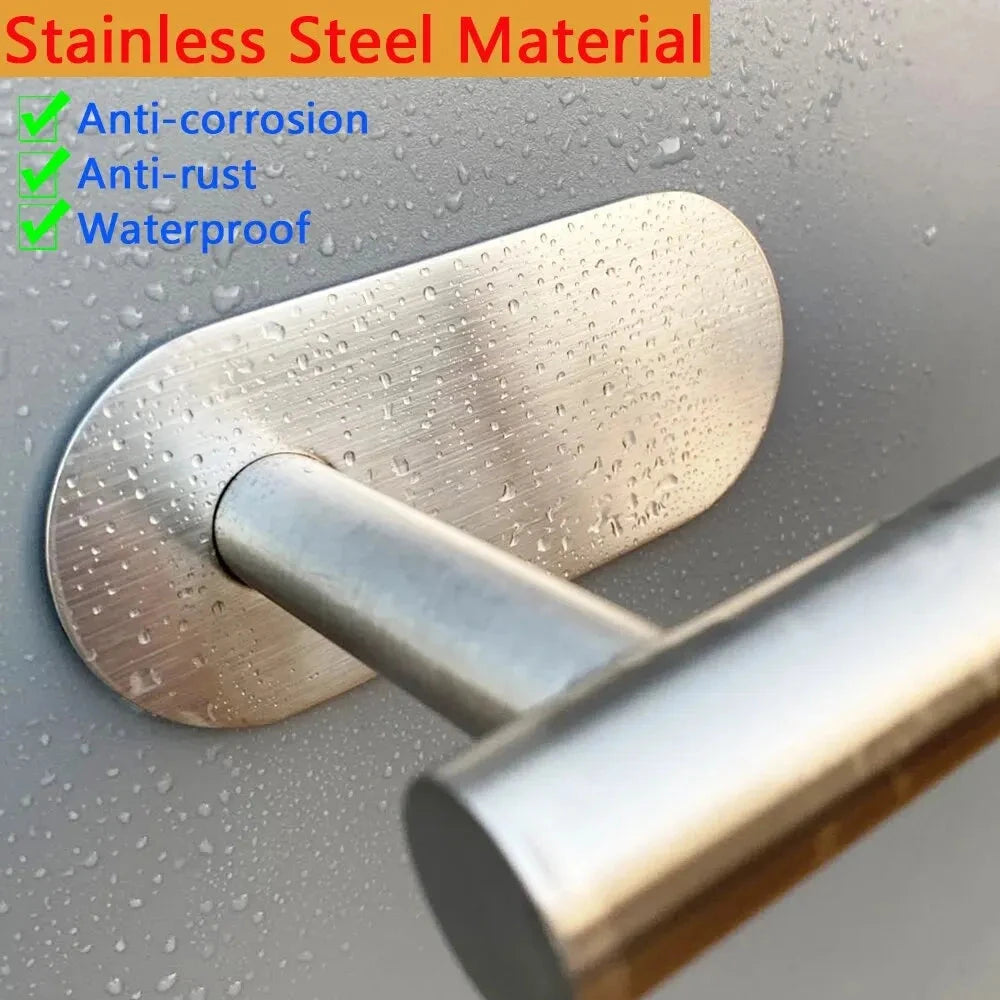 Adhesive Stainless Steel Paper Towel Holder – No-Drill Kitchen Rack