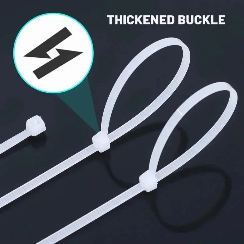 Adjustable Nylon Cable Ties – Reusable Self-Locking Cord Straps