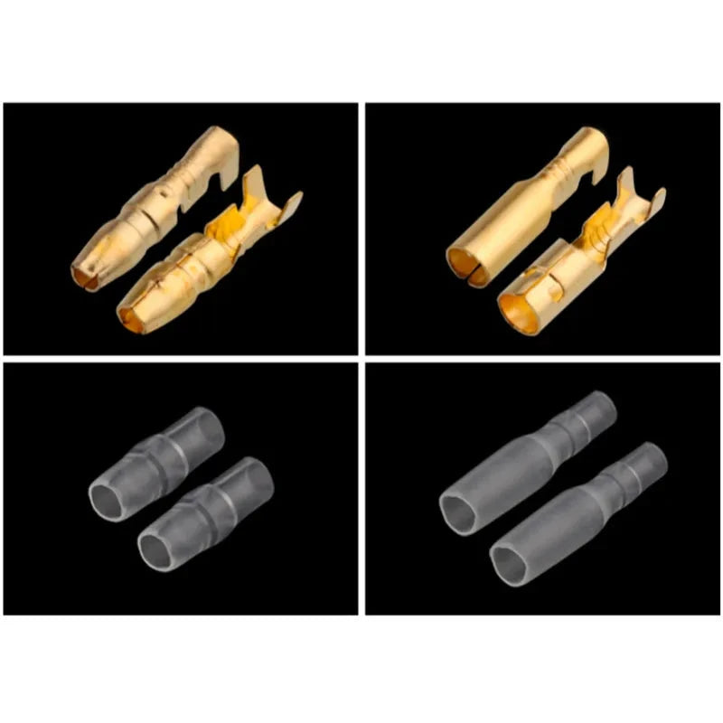 4mm Bullet Crimp Terminal Kit – Male & Female Wire Connectors with Case