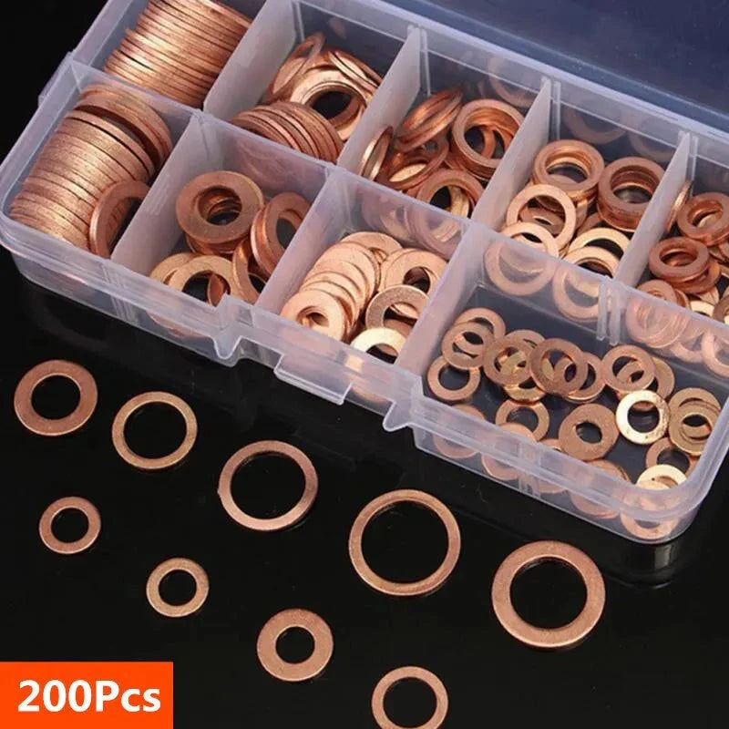Copper Washer Gasket Assortment Kit – M8/M10/M12/M14 Sump Plug Seals