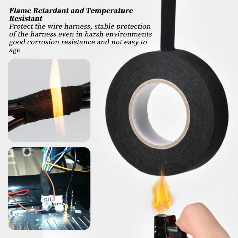 Heat-Resistant Insulated Wire Harness Tape – Waterproof Automotive Wrap