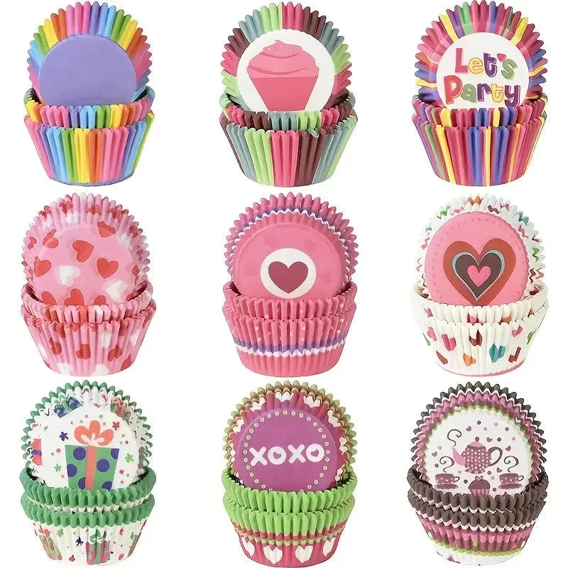 100-Pack Mini Cupcake Liners - Baking Cups for Parties