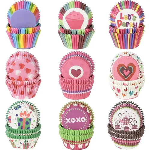 100-Piece Mini Cupcake Liners for Baking, Cake Decorating & Parties