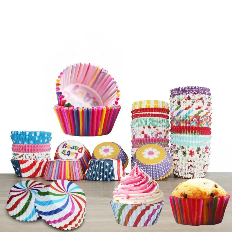 100-Piece Mini Cupcake Liners for Baking, Cake Decorating & Parties