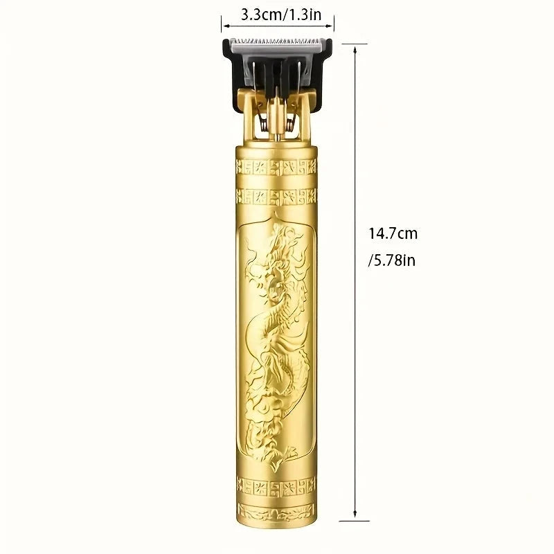 2025 T9 Cordless Hair Clipper – Dragon Carved Barber Trimmer