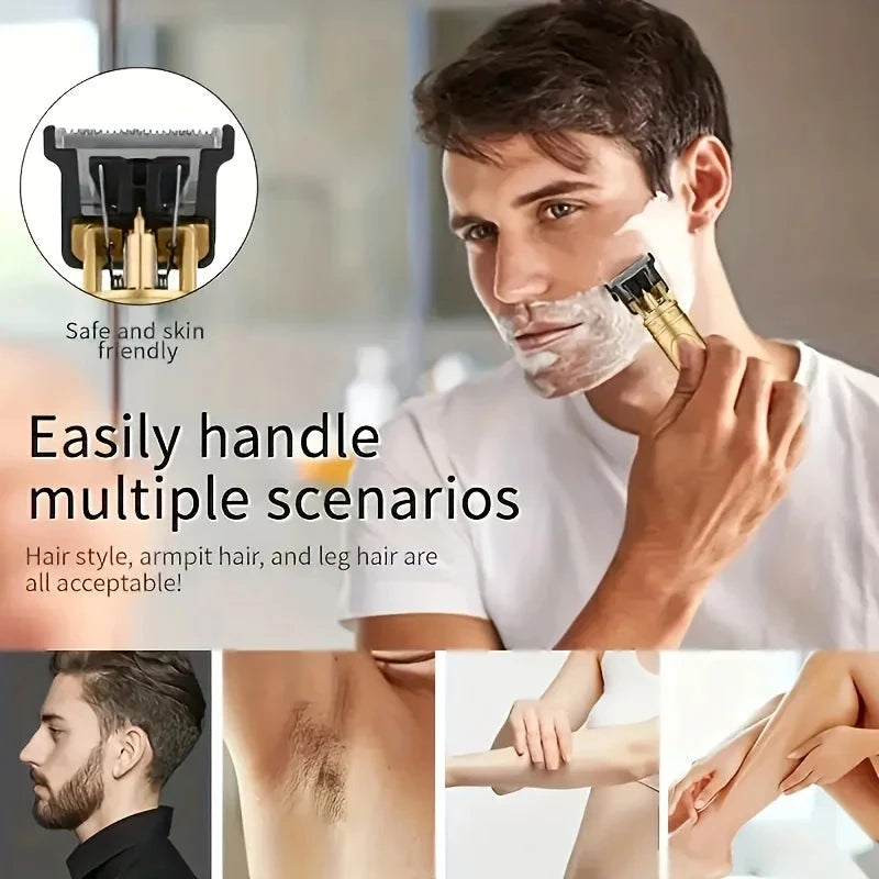2025 T9 Cordless Hair Clipper – Dragon Carved Barber Trimmer