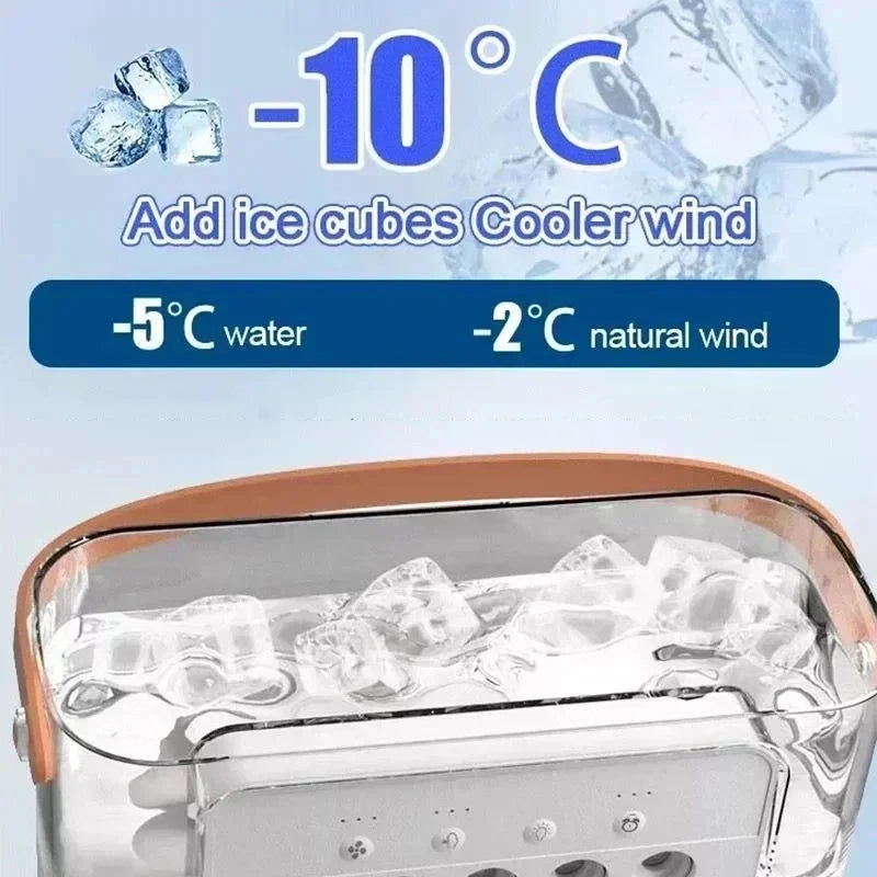 3-in-1 Mini Air Cooler - Fan, Humidifier & LED Night Light