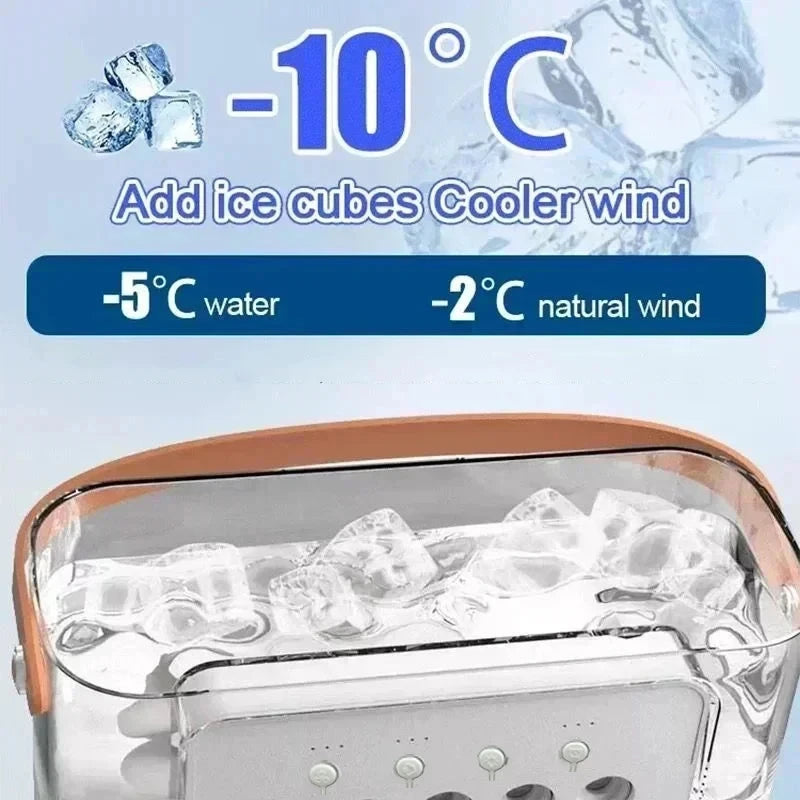 3-in-1 Mini Air Cooler - Fan, Humidifier & LED Night Light Combo
