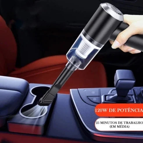 3-in-1 Portable Car Vacuum Cleaner - Rechargeable Blow & Suction