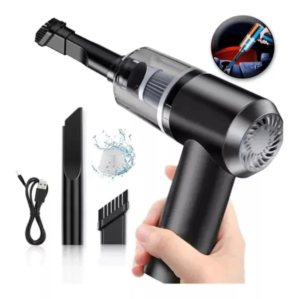 3-in-1 Portable Car Vacuum Cleaner - Rechargeable Blow & Suction