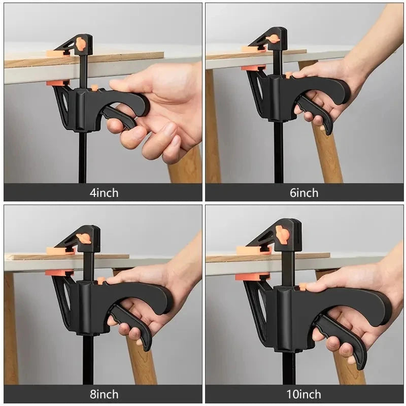 4-Inch Quick-Release Ratchet Clamps for Woodworking & DIY Projects