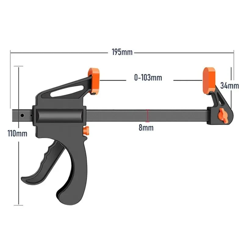 4-Inch Quick-Release Ratchet Clamps for Woodworking & DIY Projects