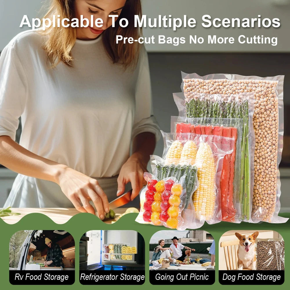 50-Pack BPA-Free Vacuum Sealer Bags for Food Storage