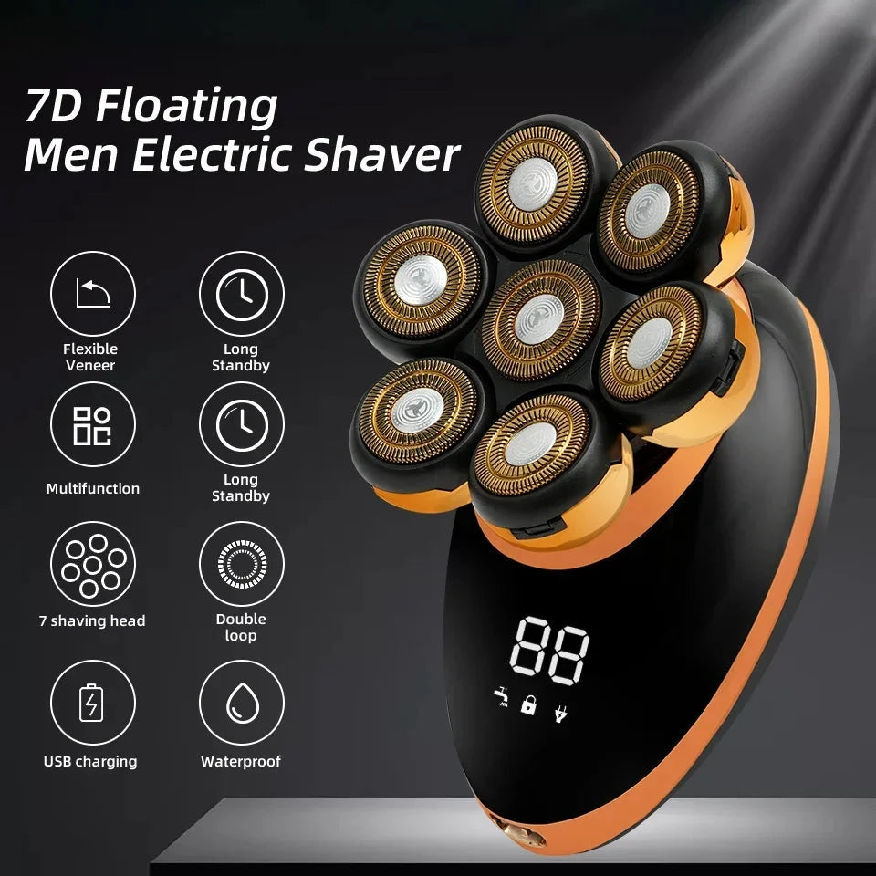 7-in-1 Floating Electric Shaver &amp; Grooming Kit for Men