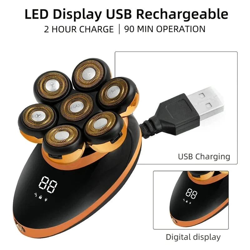 7-in-1 Floating Electric Shaver &amp; Grooming Kit for Men