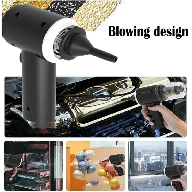 9000Pa Wireless Car Vacuum Cleaner - Portable Wet &amp; Dry Cleaning