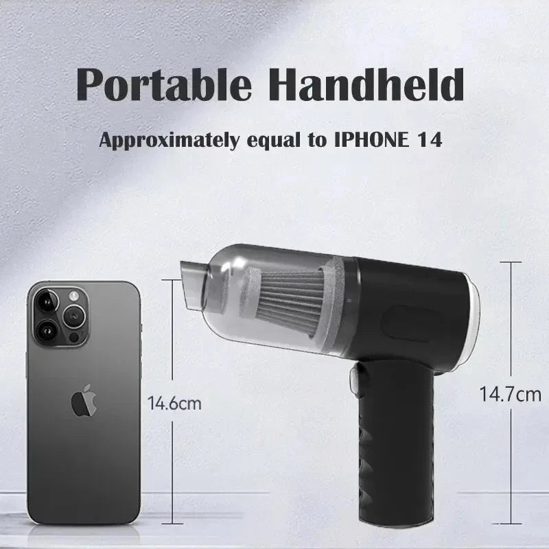 9000Pa Wireless Car Vacuum Cleaner - Portable Wet &amp; Dry Cleaning