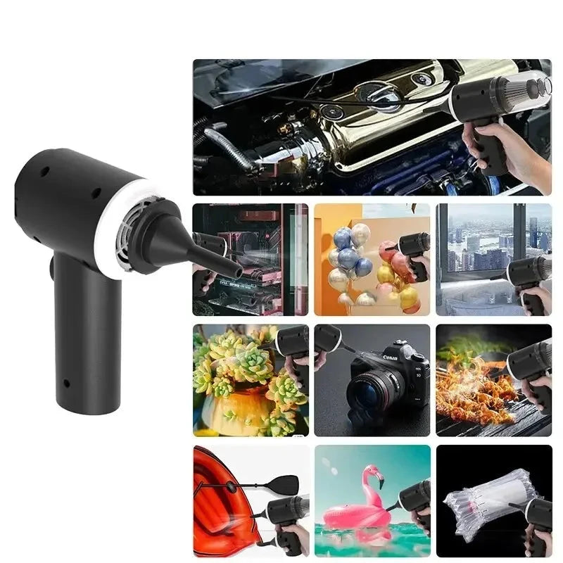 9000Pa Wireless Car Vacuum Cleaner - Portable Wet &amp; Dry Cleaning