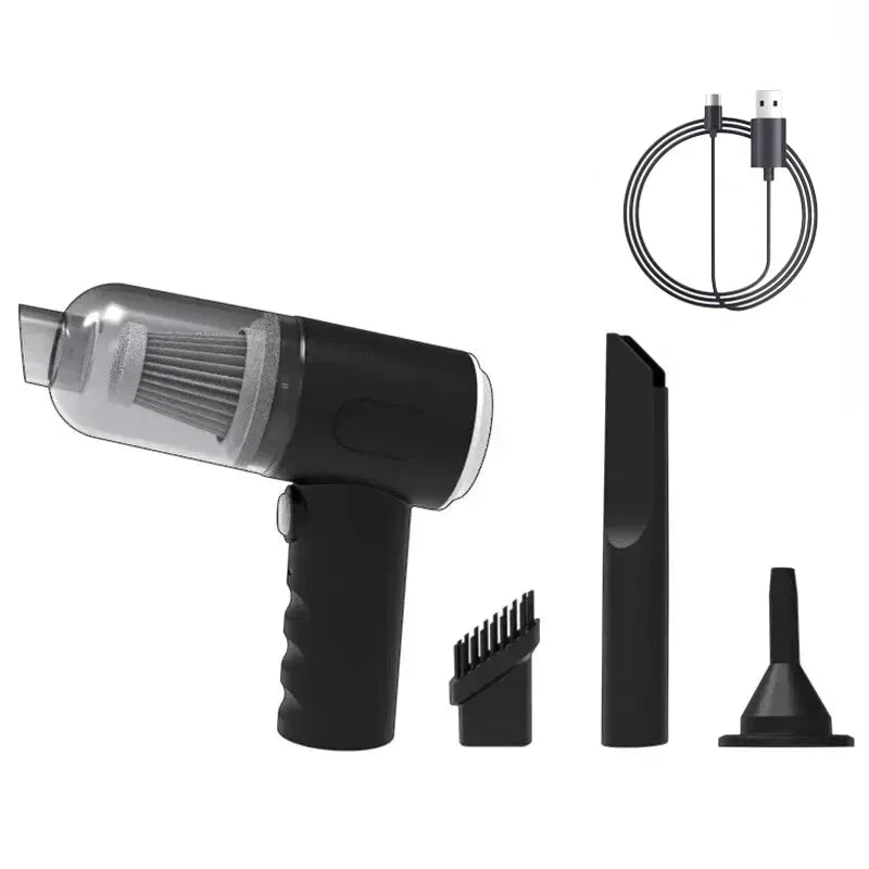 9000Pa Wireless Car Vacuum Cleaner - Portable Wet/Dry Handheld