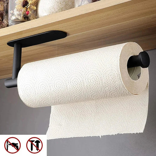 Adhesive Paper Towel Holder - No-Drill Kitchen Wall Mount