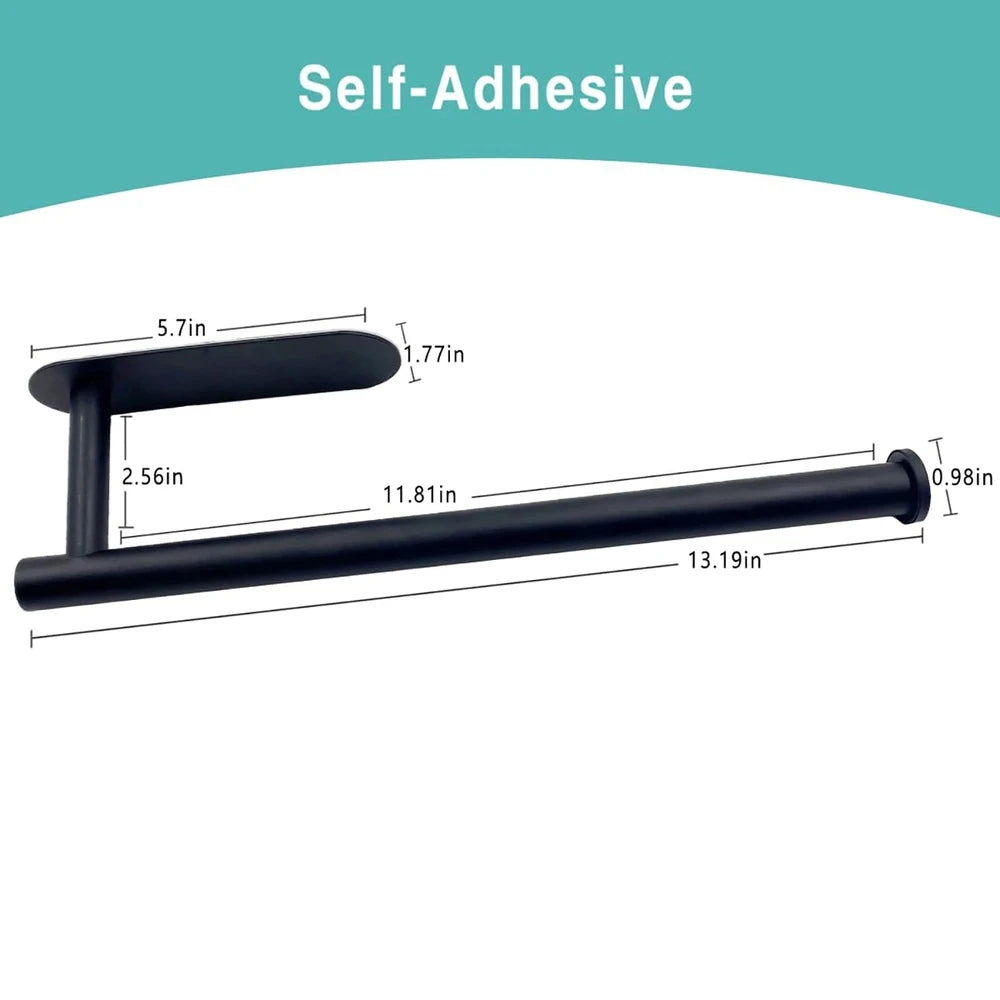 Adhesive Paper Towel Holder - No-Drill Kitchen Wall Mount