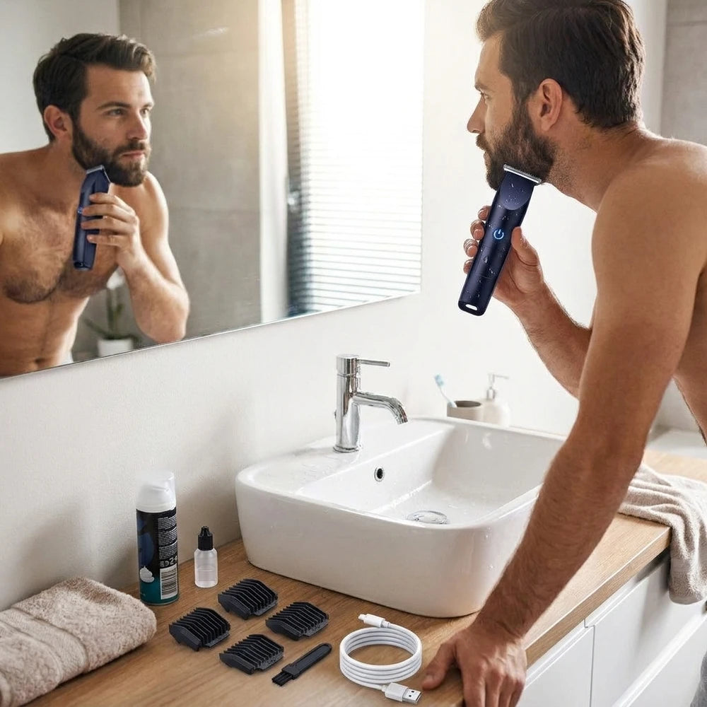Adjustable Electric Hair Trimmer – USB Rechargeable Barber Clipper