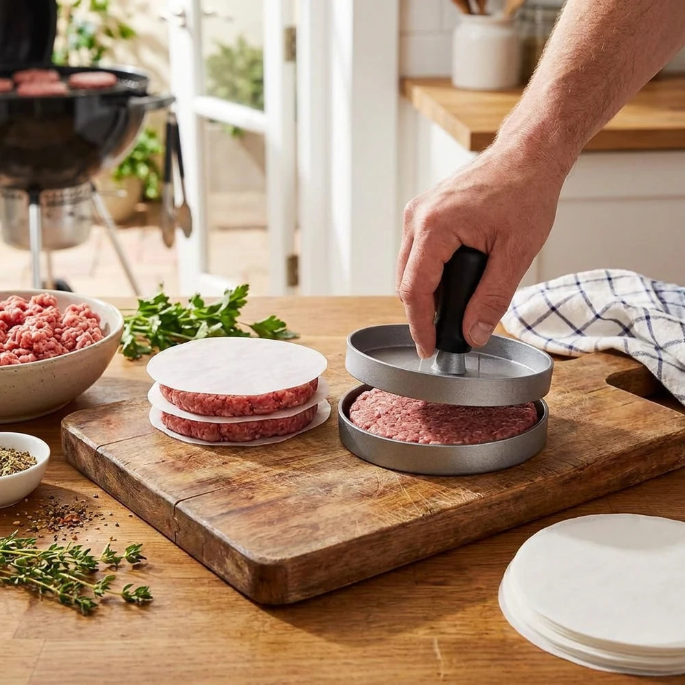 Aluminum Burger Patty Press - Home Hamburger Maker Mold