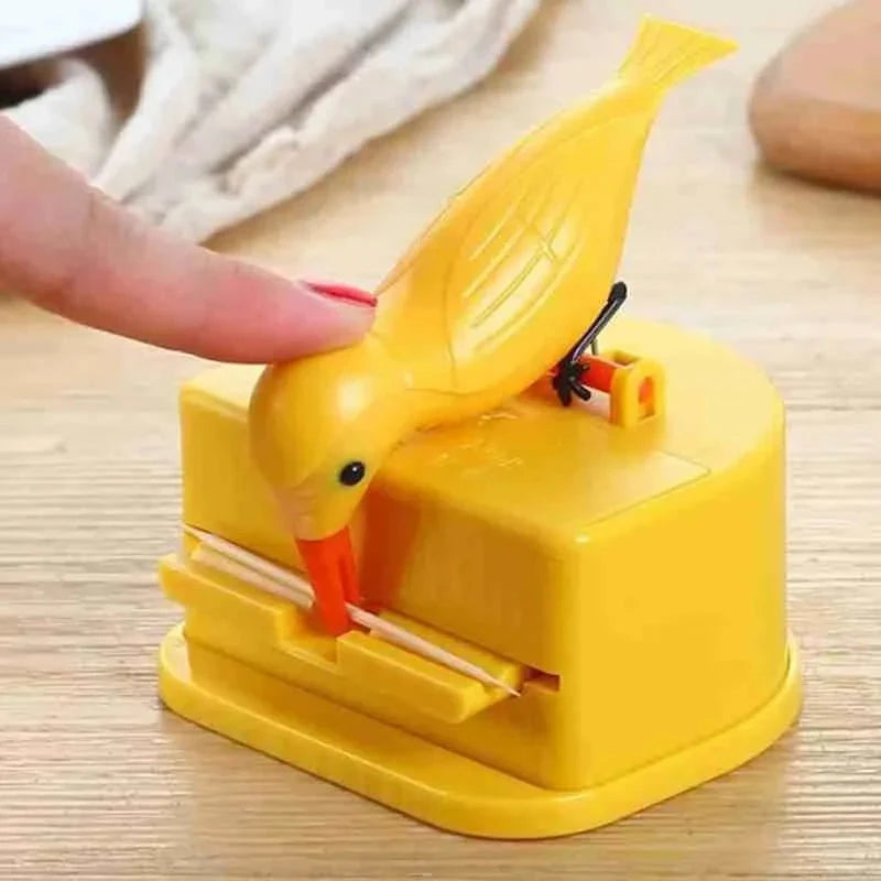 Automatic Bird Toothpick Dispenser - Cute Kitchen Holder