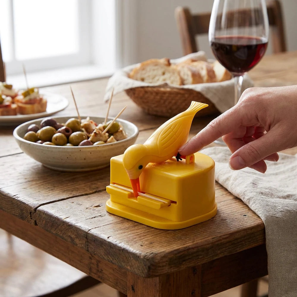 Automatic Bird-Shaped Toothpick Dispenser for Kitchen & Home Decor