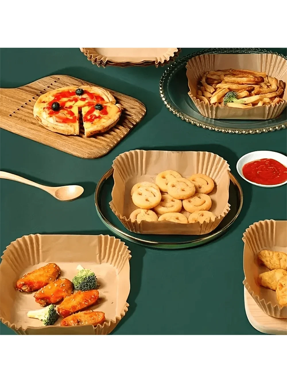 Disposable Air Fryer Paper Liners – Oil-Proof, Waterproof, 50/100 Pack