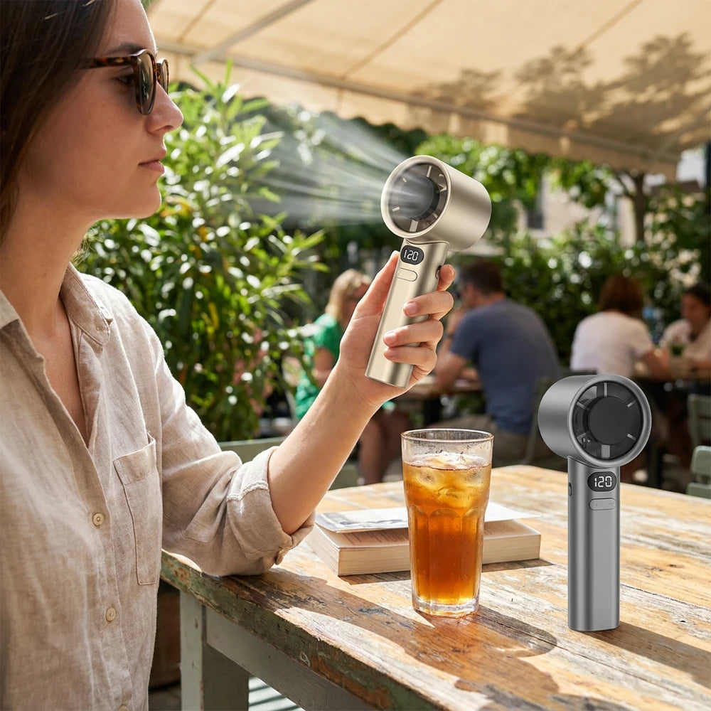 HOMEFISH Portable USB Rechargeable Handheld Cooling Fan